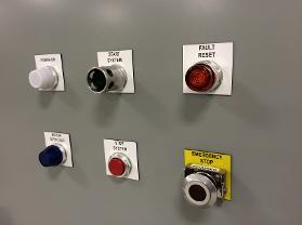 pushbuttons control panel